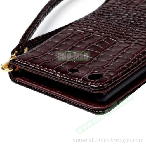 Fast Delivery Flip Stand Leather for Sony Xperia M5 Case Cover with Photo Frame and Lanyard